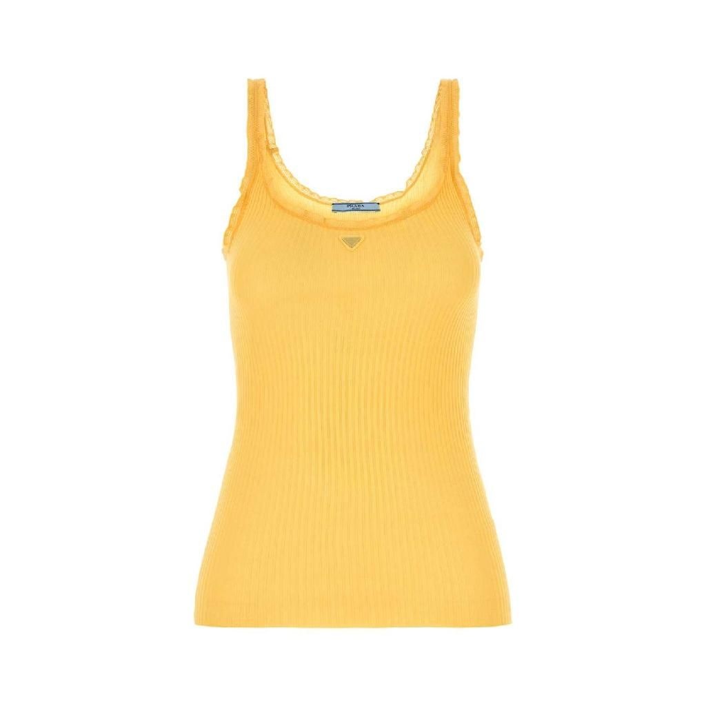 [해외] 프라다 PRADA Yellow cotton tank top P29B82SOOO17LA F0010