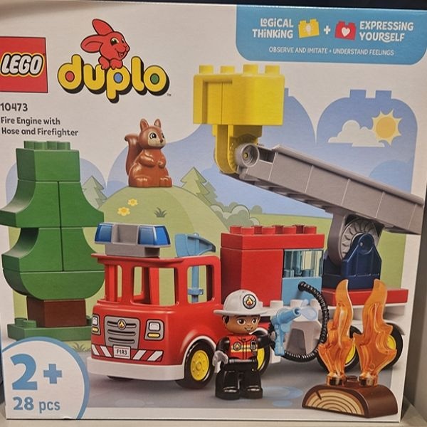 레고 10473 듀플로 호스 달린 소방차와 소방관