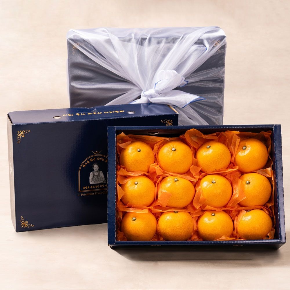 [과일꾼][설 명절선물] 제주 천혜향 선물세트(3kg 9-13과)+보자기포장 : 롯데ON