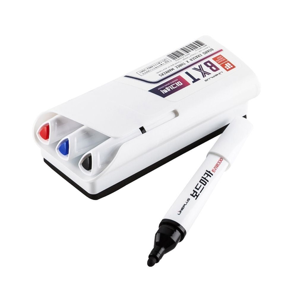 라인플러스 BXT 마그네틱 화이트보드 지우개.마카 3색