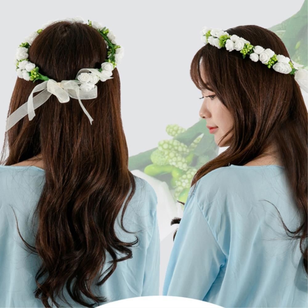 약혼식 사진관 들러리 꽃장식 머리띠 화관 발표회 훌라춤