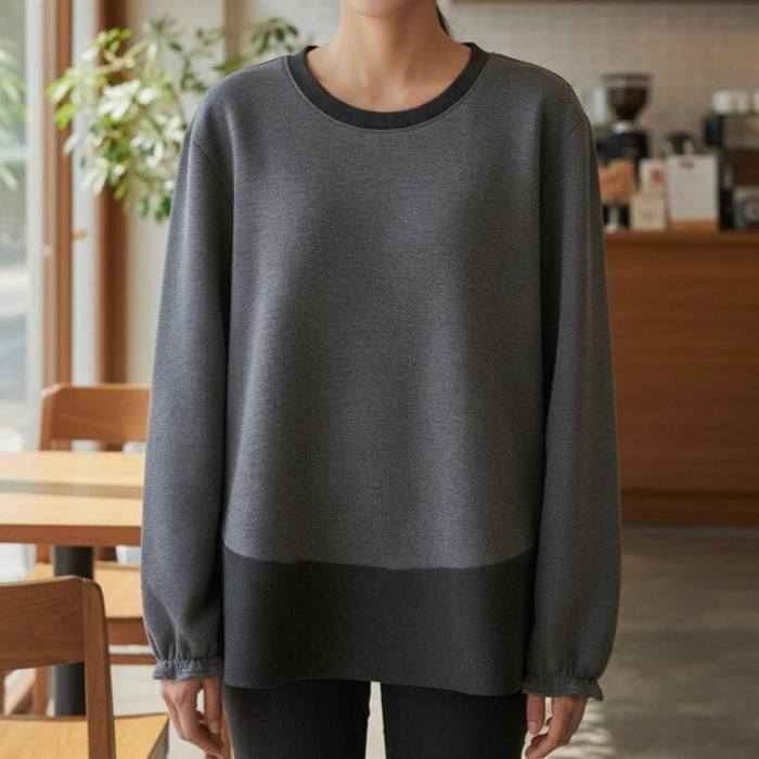 [패션플러스][강물처럼]아이우먼 심플밑단포인트티셔츠 SMV909M512 빅사이즈 (44358668)