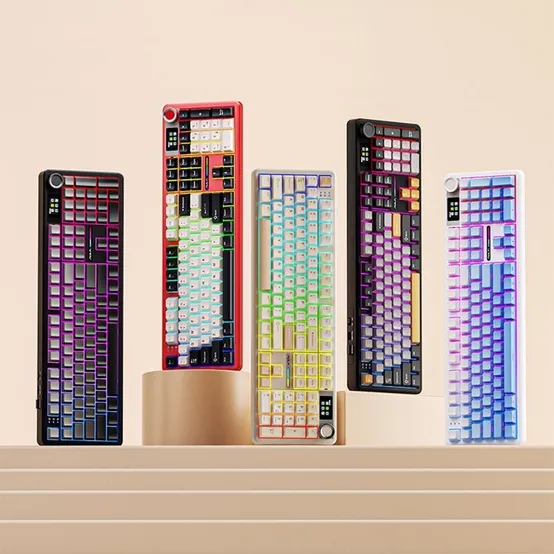 [APP전용][4%쿠폰다운] Aula 독거미 F108 pro 유무선 기계식 키보드 풀배열 핫스왑 블루투스 8000mAh 2.4G RGB 