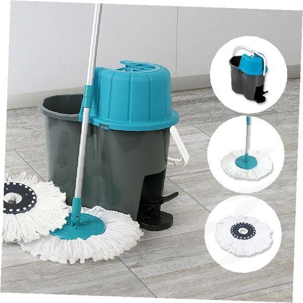 아카시아리빙 회전 물걸레 청소기 스핀 탈수 밀대 바닥 청소 도구 홈케어 걸레 세트