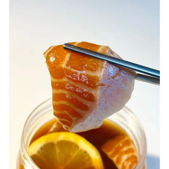 도도동 짜지않은 생연어장 1kg/600g