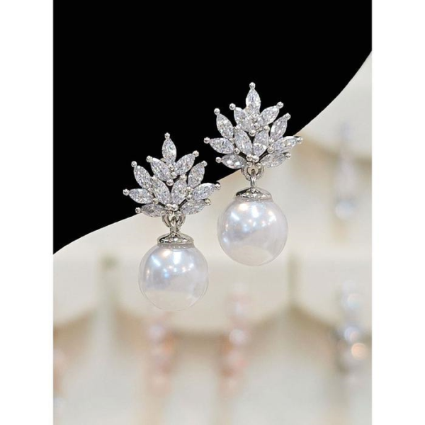 [볼라레] 세이브존03  치스파큐빅 진주 드롭귀걸이 2color AGSSS1659A (27443380)