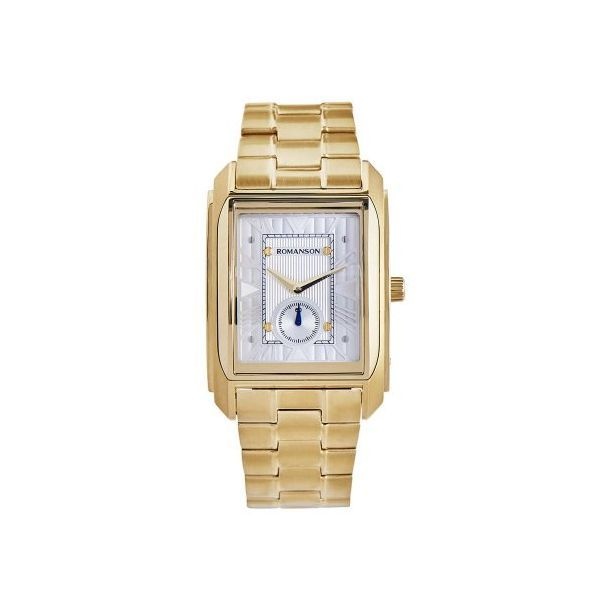 ROMANSON ROMANSON 사각 스몰세컨 무브 남성용 메탈 시계 RWTMJM7A2500GOSI0 RWTMJM7A2500GOSI0 2848604