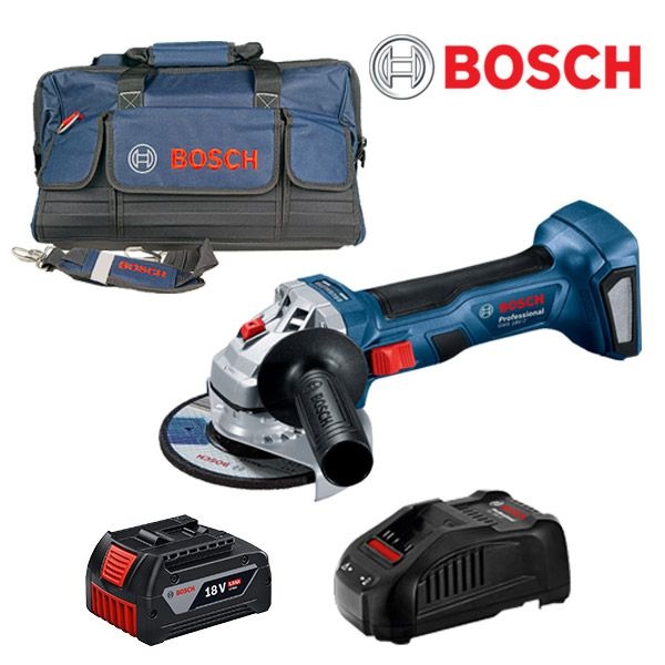 보쉬 보쉬 전동 충전 그라인더 GWS 18V-7 세트 4.0ah 배터리1개(가방포함)