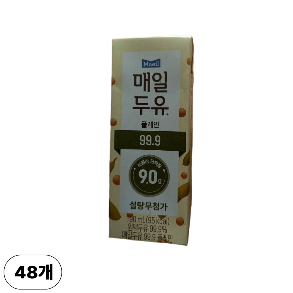 매일두유 99.9 플레인 190ml 48팩