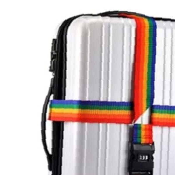 쌍문상회 캐리어보호밴드 어고정벨트 잠금 가방 열림방홀더 무지개
