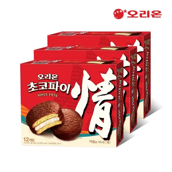 오리온 초코파이 12P(468g) 3개