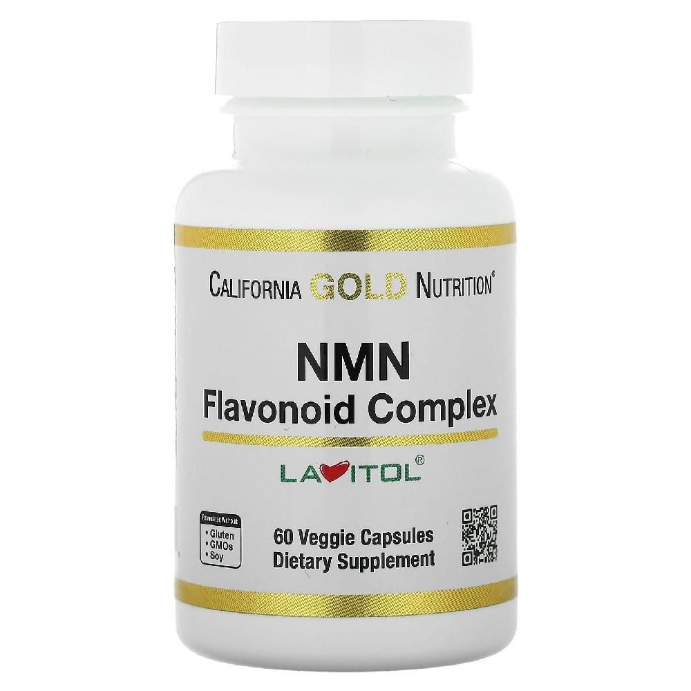 [해외] California Gold Nutrition 캘리포니아 골드 뉴트리션 NMN 플라보노이드 복합체 베지 캡슐 60정