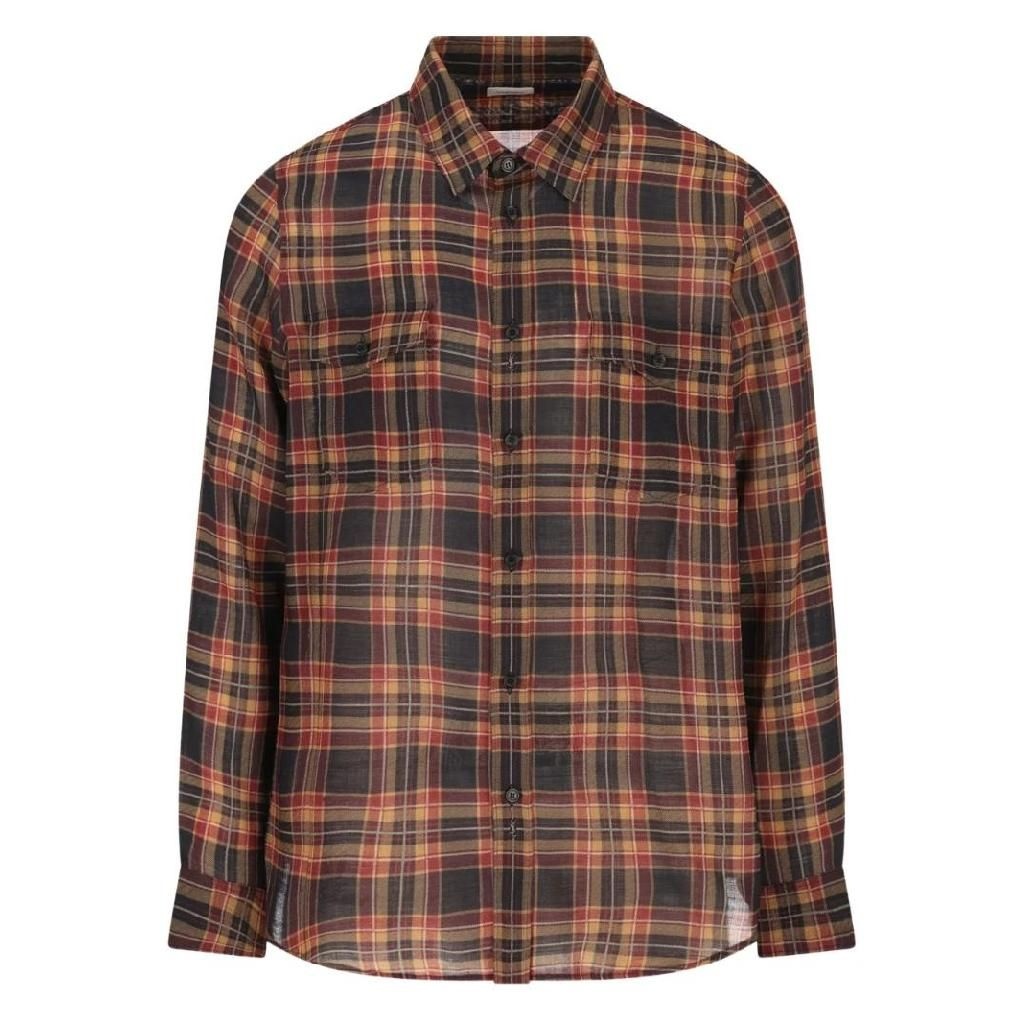 생로랑 카상드르 체크 포켓 셔츠 838723Y26ZA6703 T 147119864