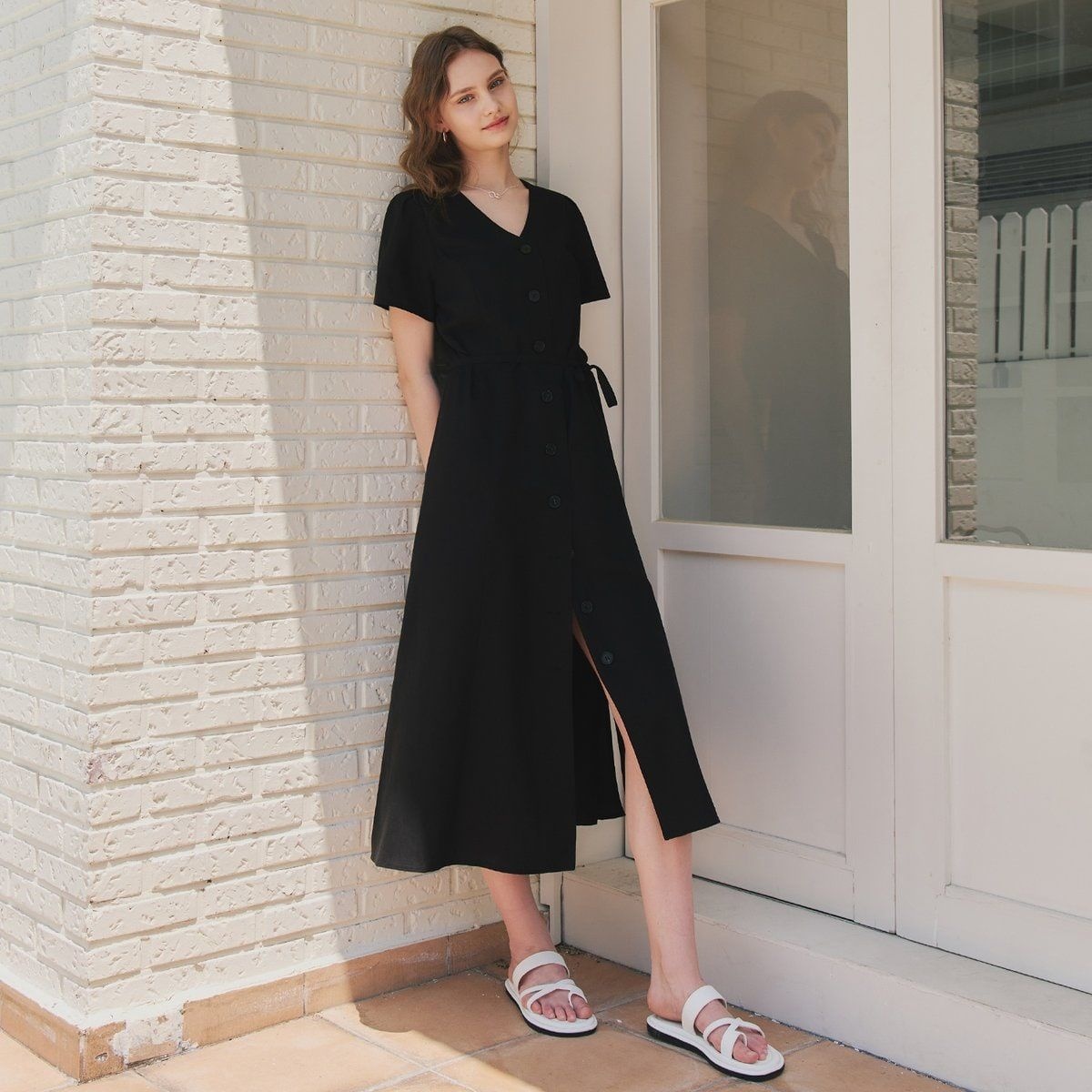 제로스트릿 제로스트릿 엘레강 린넨 원피스 블랙 ZMMFOO2151006056