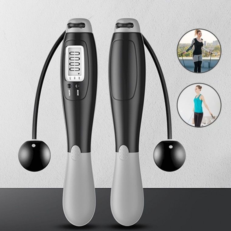 엄마마음 줄없는 노라인 무선 디지털 스마트 카운터 무소음 홈트레이닝 유산소   운동 줄넘기 M10869