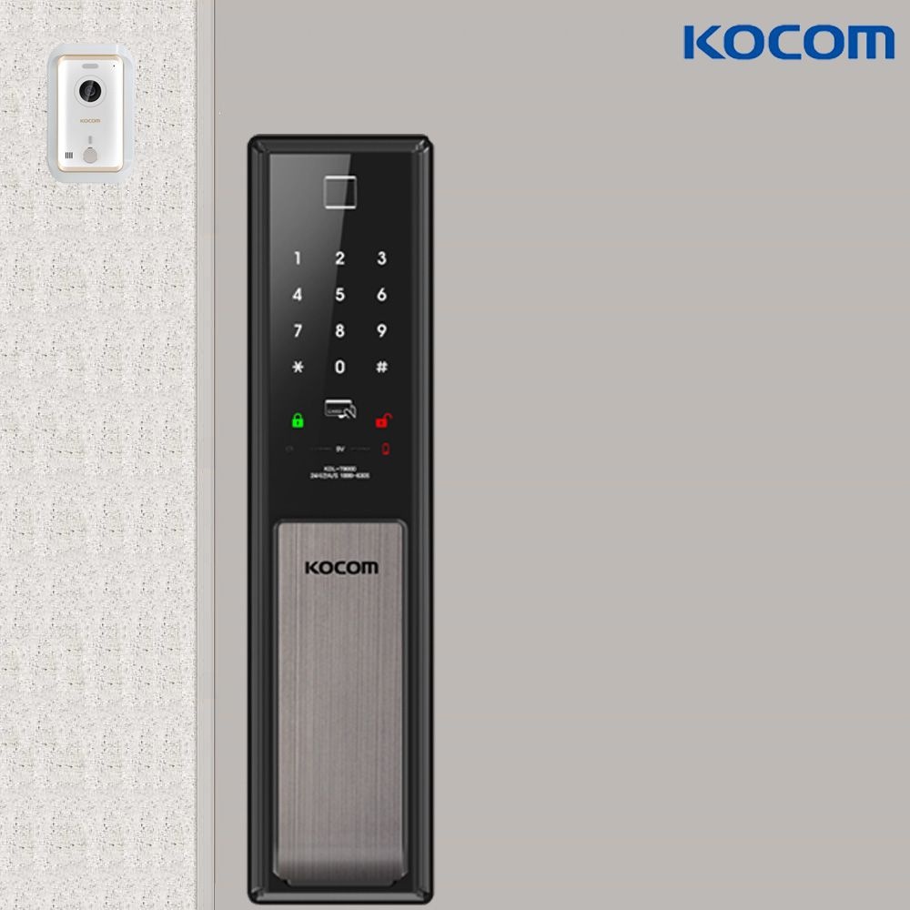 코콤 (A지역 설치비포함) 코콤 KDL-AC9590 무타공 푸시풀 지문인식도어락 현관문 디지털도어락 번호키 25년11월 신제품