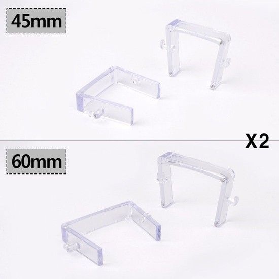 파티션 전용 우산 이어폰 펜 소품 다용도 고리 2P X2 아크릴고리 집게걸이 서류걸이