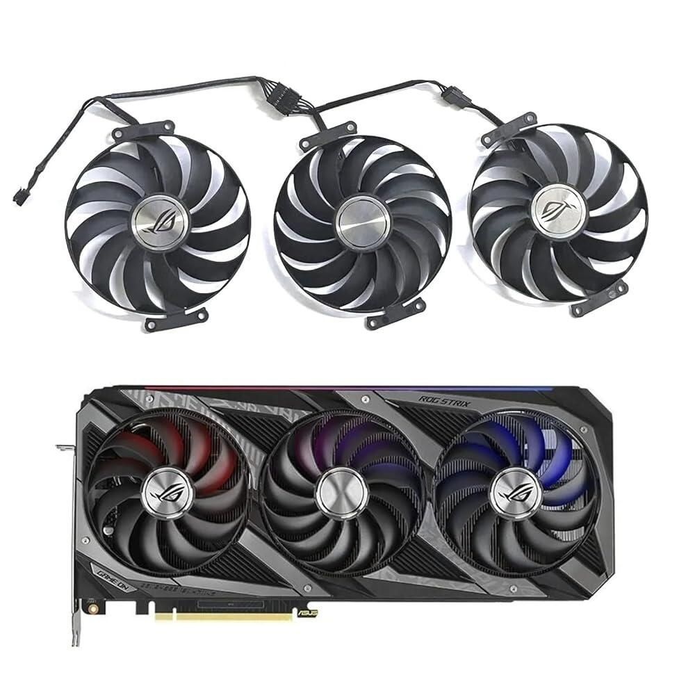 LTANDBR [해외] ASUS ROG Strix GeForce RTX 3080 3070 3090 3060Ti 3070Ti 3080Ti 95MM CF1010U12S 그래픽 카드 냉각 팬용 비디오 카드 팬