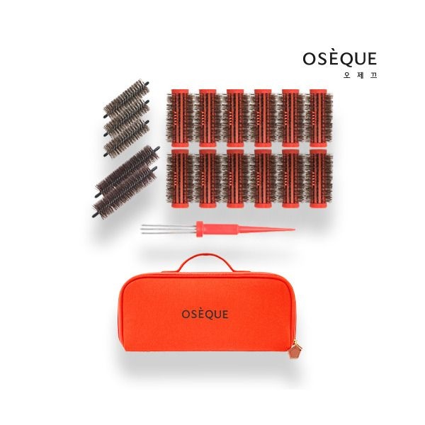 (주)송학 오제끄 [오제끄] [천연 프리미엄 돈모 헤어 구르프]  구르뽕 12개+헤어롤(대X2+소X3)+핸드롤+구르뽕 파우치