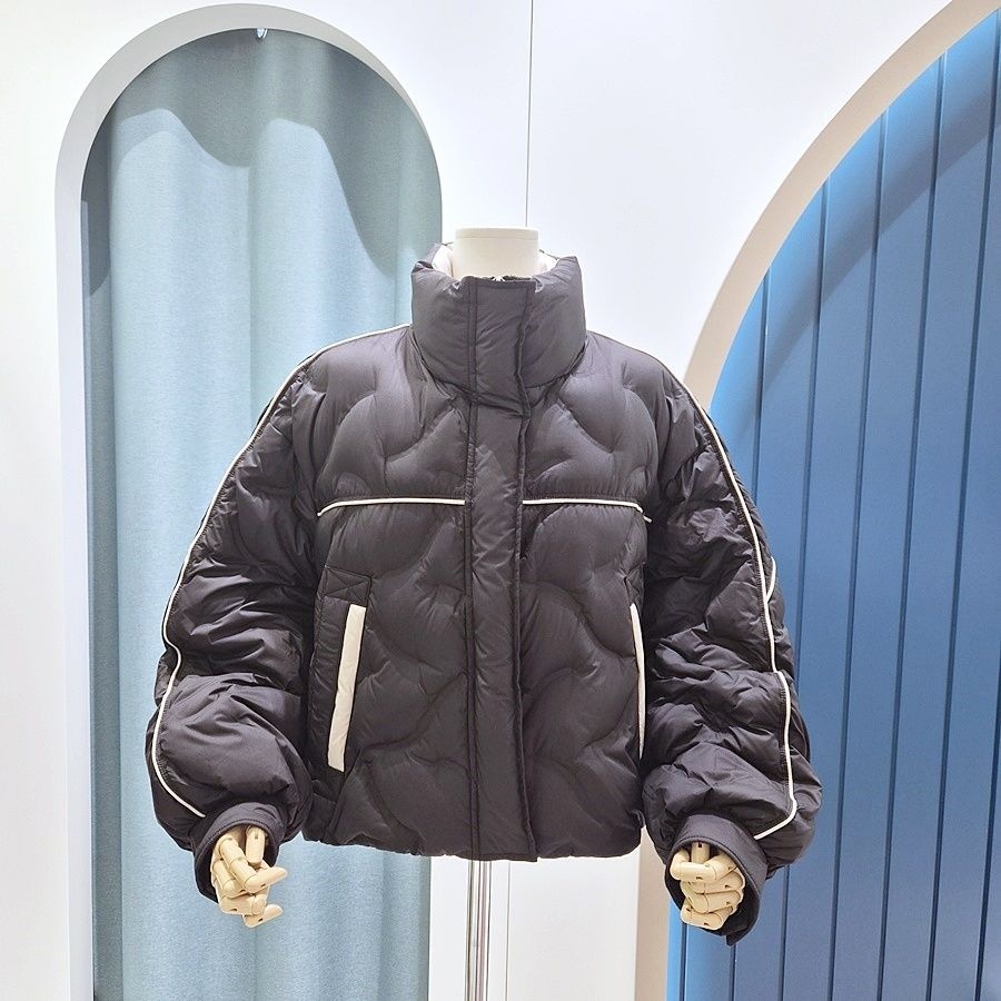 리펜 스튜디오 [AK원주점] [리펜스튜디오] 삥줄 배색 덕다운 생활방수 패딩점퍼 SH01DJ509