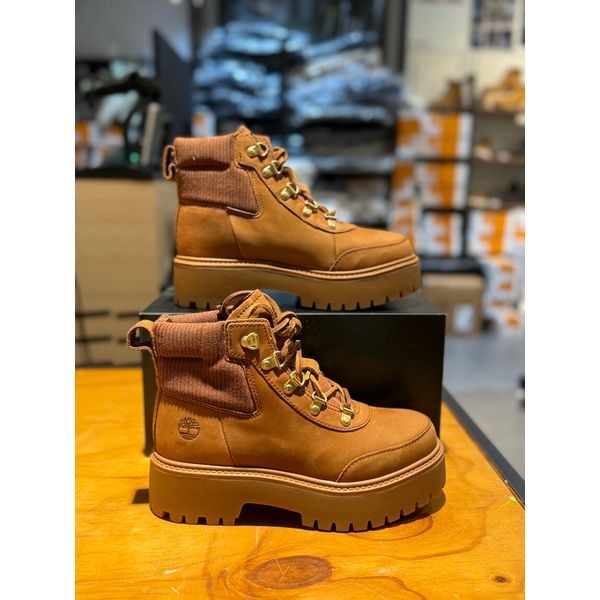 팀버랜드 [보리보리]MARIO팀버랜드 A42P8 EM7 여성 스톤 스트릿 플랫폼 레이스업 부츠 위트브라운