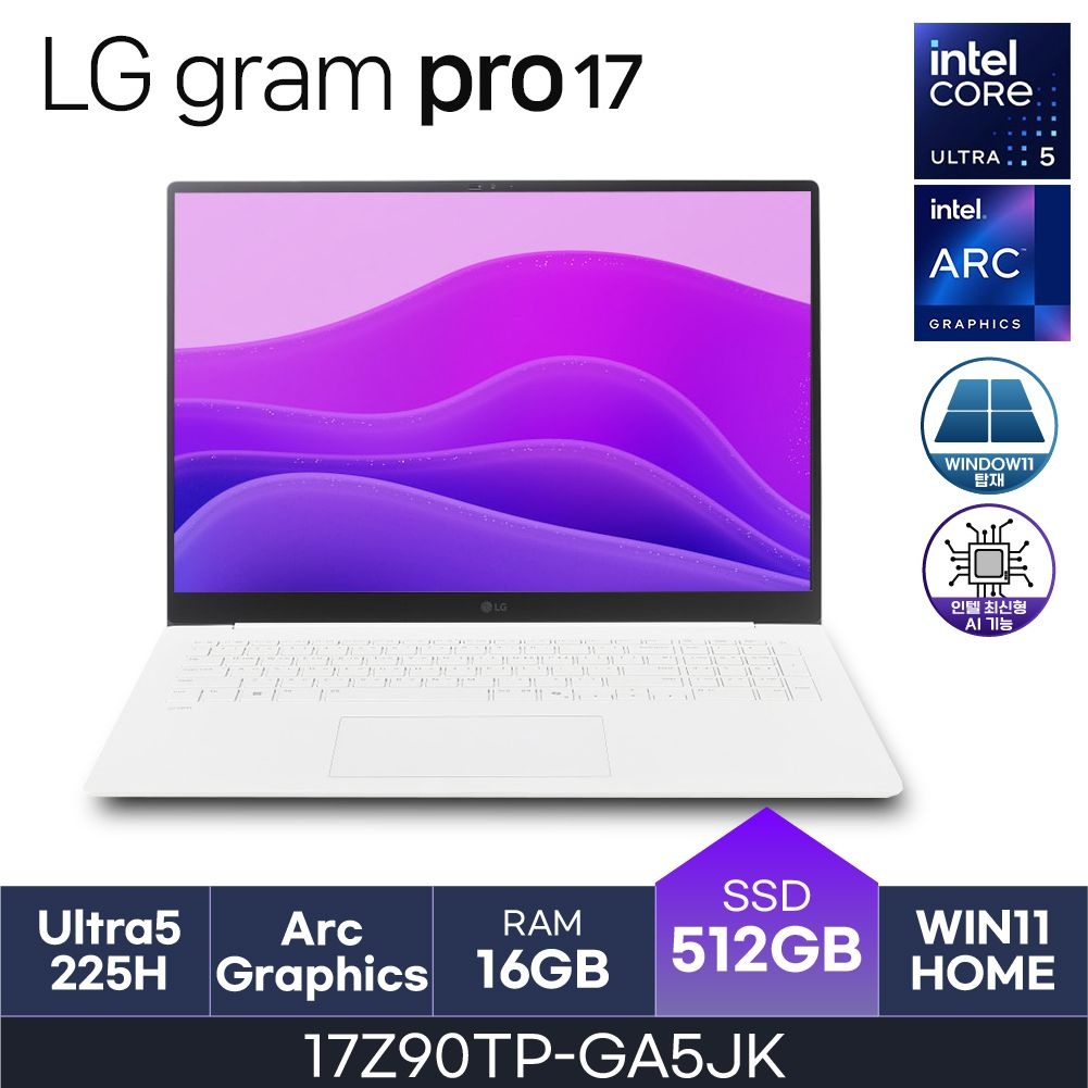 LG LG전자 LG 17인치 노트북 17Z90TP-GA5JK 울트라5 W11Home ( 16GB / N 512GB ) HMC