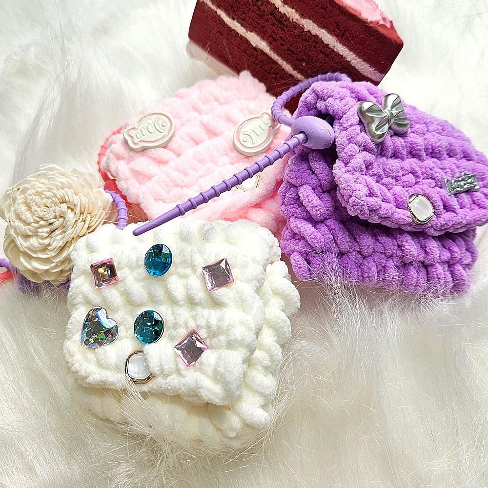 가방걸이 털실참 악세서리 여성 가방장식 이어폰케이스 5종