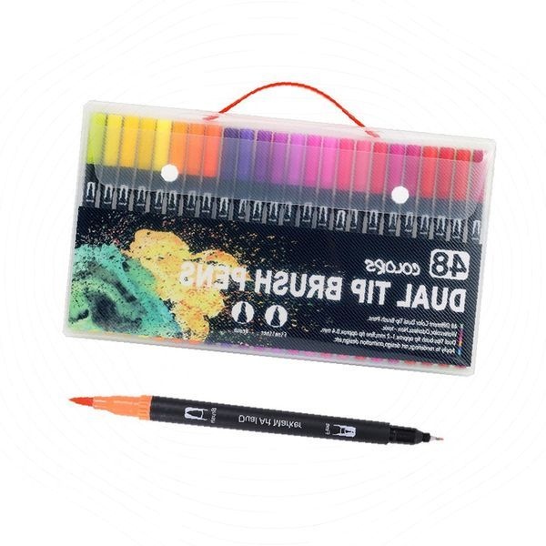 듀얼팁 브러쉬펜 마카 세트 수채화 캘리그라피 아트 드로잉 컬러링 스케치 핸드레터링 일러스트 미술용품
