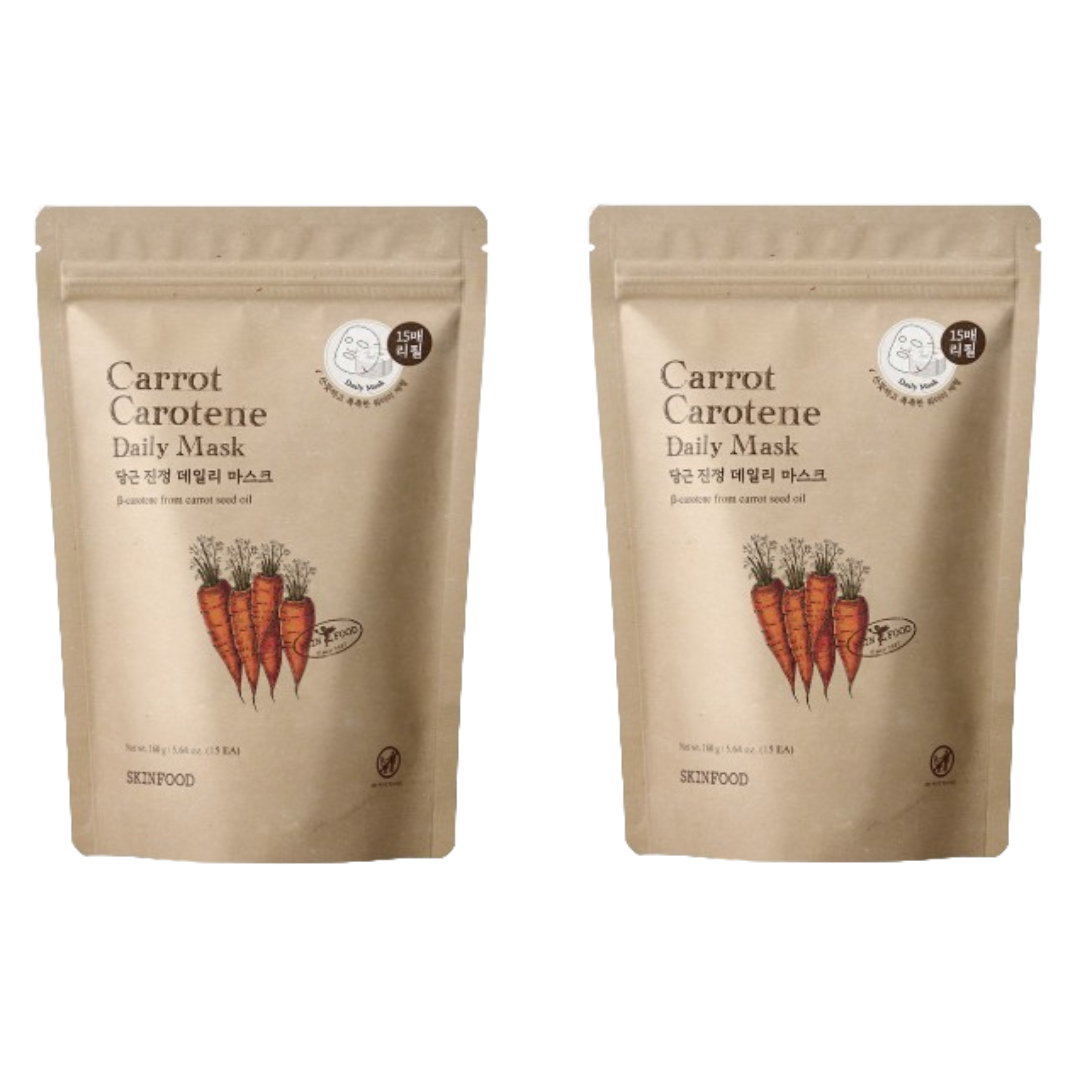 스킨푸드 뽑아쓰는 마스크팩 당근팩 리필 1일1팩 30매