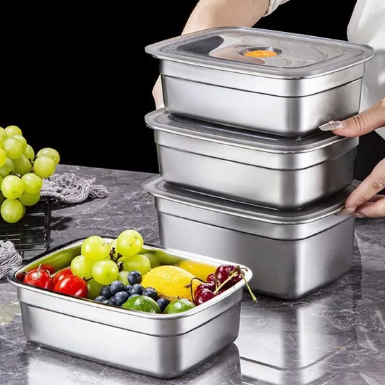 [APP전용] 1+1+1+1 스텐 316 밀폐용기 반찬통 4P (600/1200/1500/2200ml)