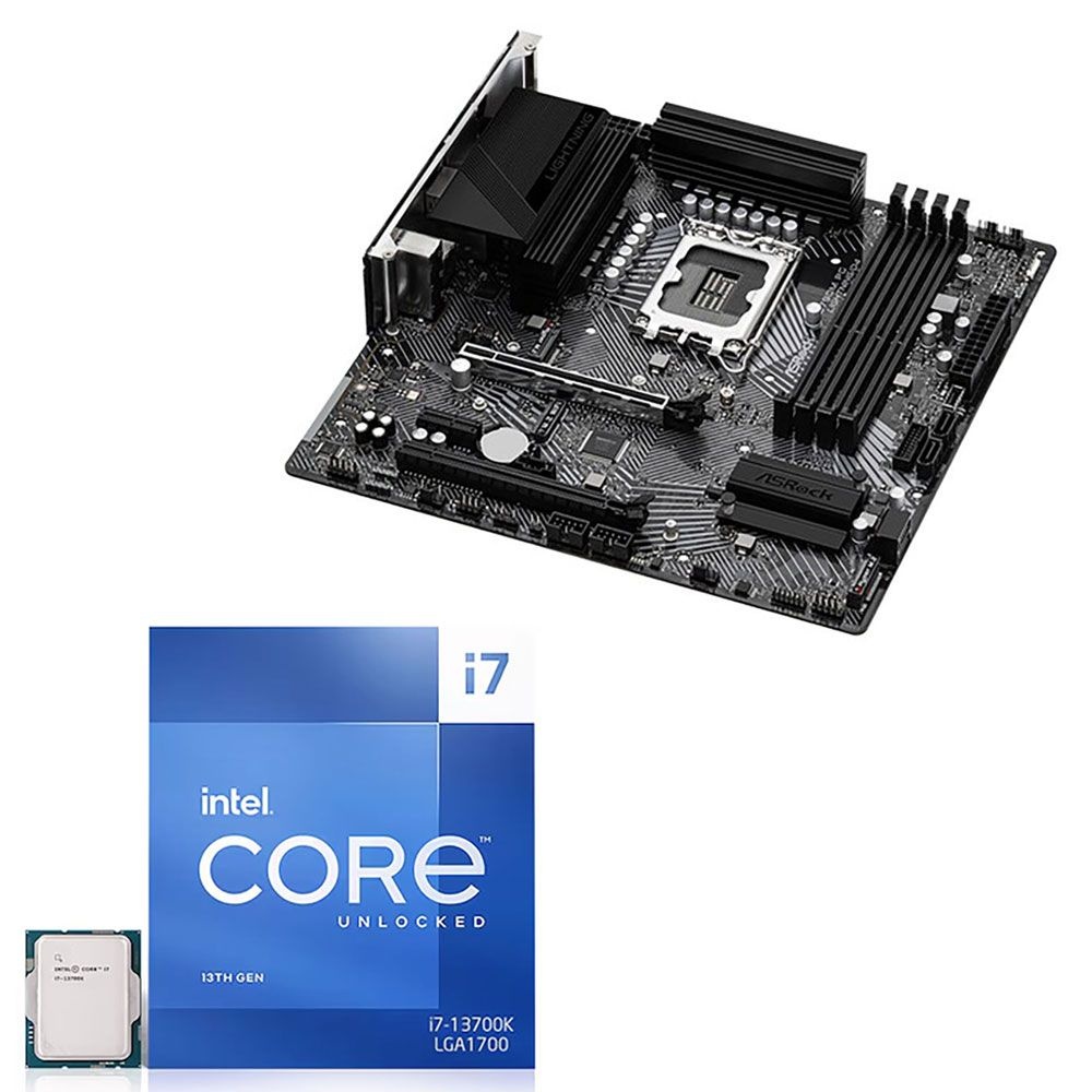 애즈락 ASRock Z790M PG Lightning/D4 메인보드+i7-13700K CPU 번들