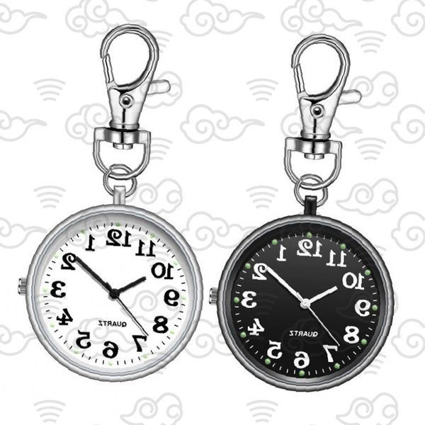 포켓시계 키링 원형 아날로그 시계 가방고리 열쇠고리 회전고리 차량용 휴대용 간편시계 액세서리