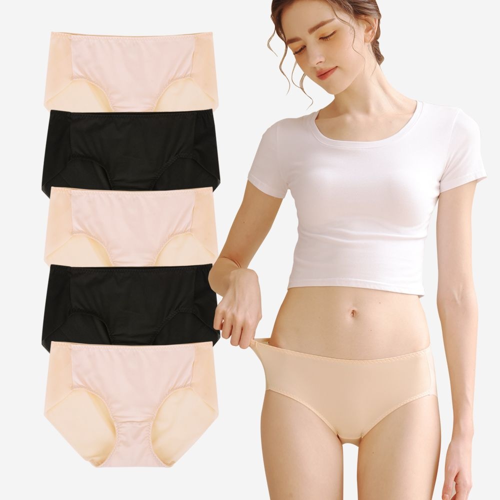 미즈넬 위생적이고 쾌적해 안심하고 매일 입는 밀라노 데일리 노라인 햄팬티 5매세트