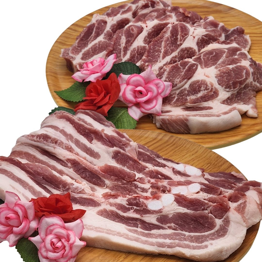 [온누리상품 상생페이백] [ 별이네정육점 ] [ 살수록할인적용 ]국내산 한돈 돼지고기 삼겹살 / 목살 구이용 / 바베큐용 (600g/1000g)