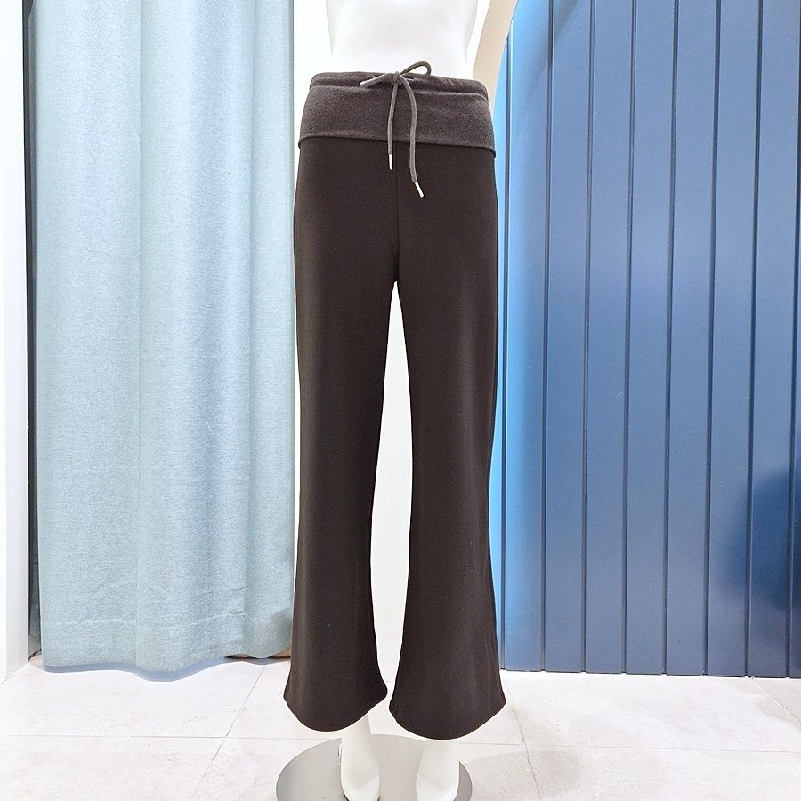 리펜 스튜디오 [AK원주점] [리펜스튜디오] 배색 융털안감 세미와이드 팬츠 SH02PT600