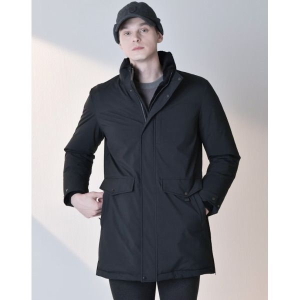 LF [닥스골프] [닥스 골프] [24FW] DGJU4D816BK 가격인하품절임박PREMIUM 블랙 퍼 트리밍 롱 구스다운 점