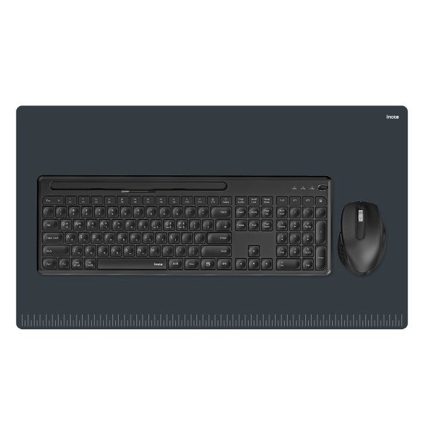 UnKnown 퓨전에프앤씨 무.블루투스 데스크탑 세트, 아이노트 KM780RB 키보드마우스장패드 블랙