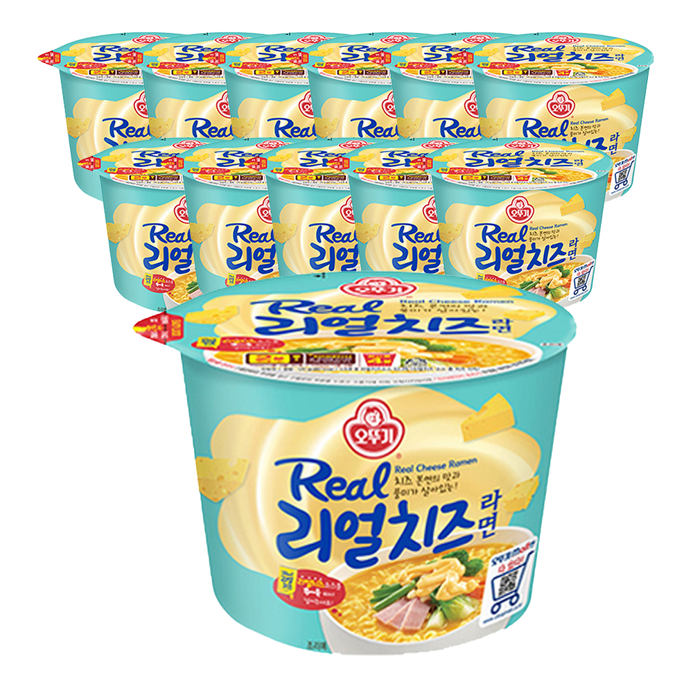 오뚜기 리얼치즈라면 큰컵라면 120g, 12개
