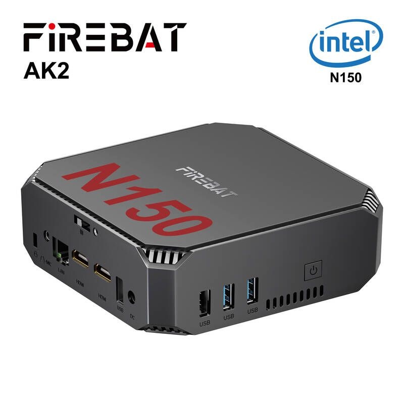 [해외] FIREBAT AK2 PLUS 미니PC 인텔 N150 듀얼 밴드 WiFi5 BT4.2 16GB 512GB 데스크탑 게이밍 컴퓨터 미니 PC 게이머