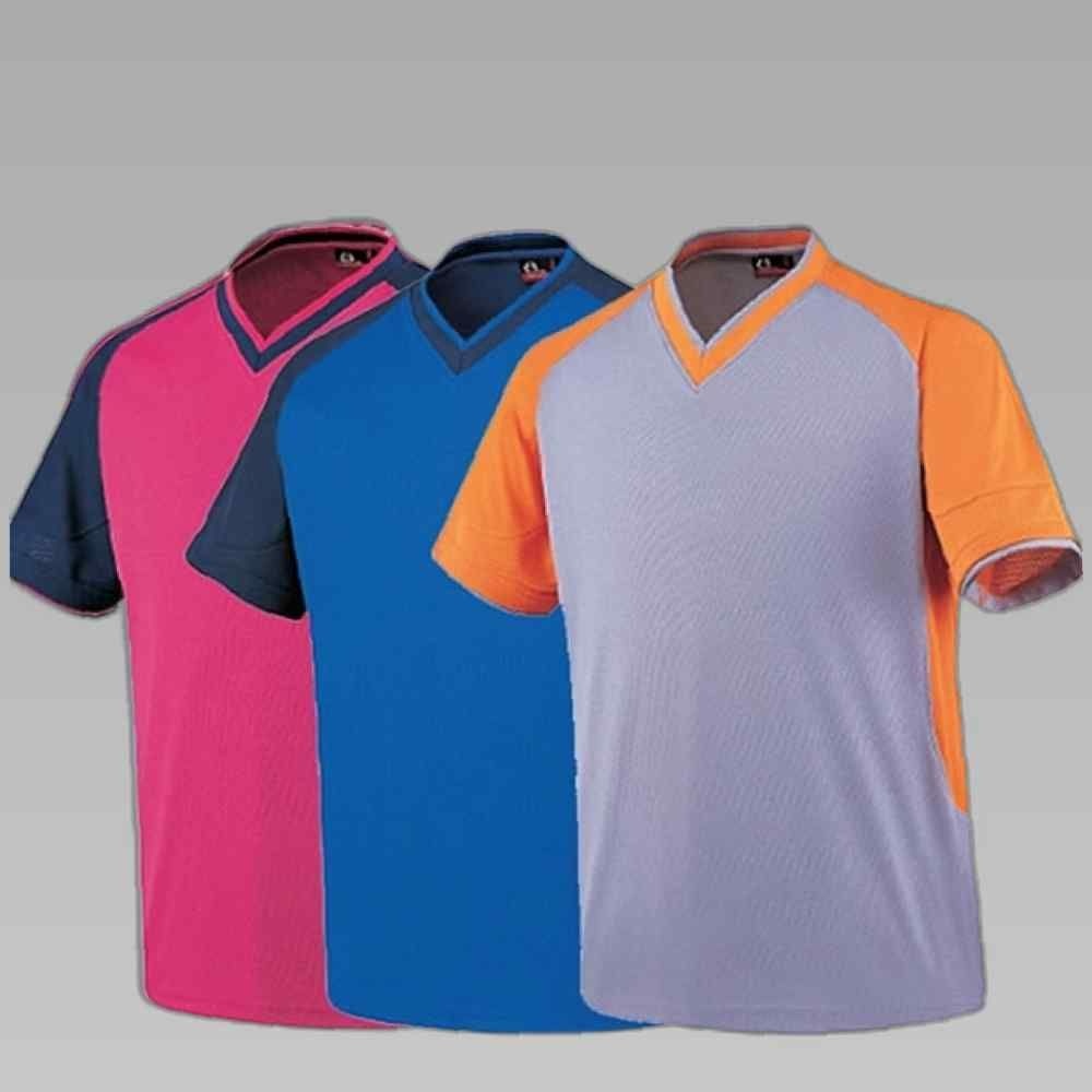 AG 빅사이즈 배색 V넥 티 단체티 MC315