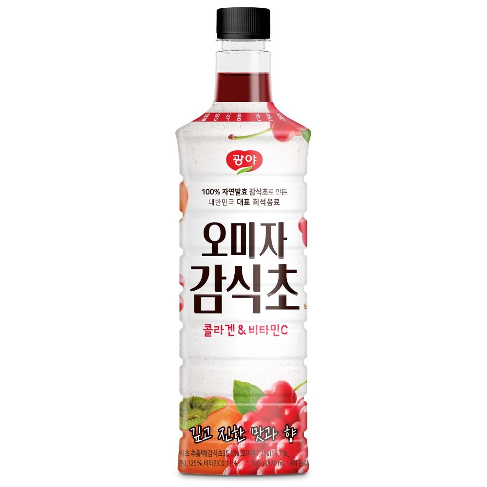 [오늘출발] [온누리상품] 광야식품 오미자 감식초 베이스 970ml 자연 발효 식초