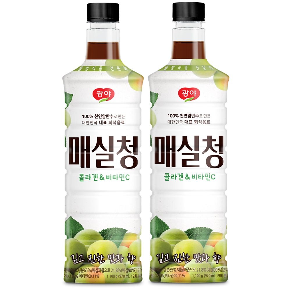 [오늘출발] 광야식품 매실청 베이스 970ml x 2개