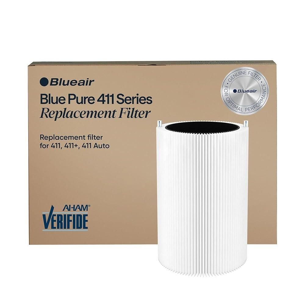 [해외] BLUEAIR Blue Pure 411 Auto, 411, 411+ 정품 교체 필터, 입자 및 활성탄, 공기 청정기에 적합