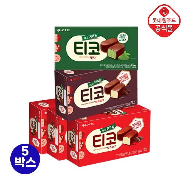 [롯데웰푸드][딜크릿] 티코 미니 초코 510ml 3종 5박스 : 롯데ON