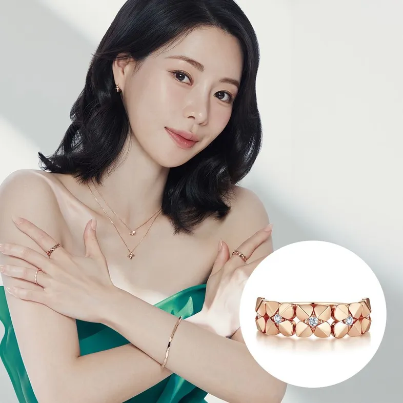 러브플라워폴드 다이아 14K 반지_212400054