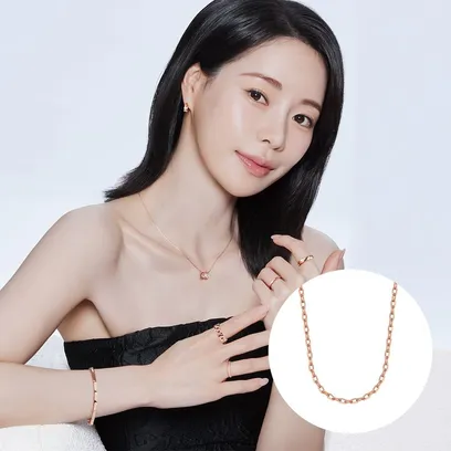 펠코너(S) 14K 체인 목걸이(PG)(42cm)_282300241