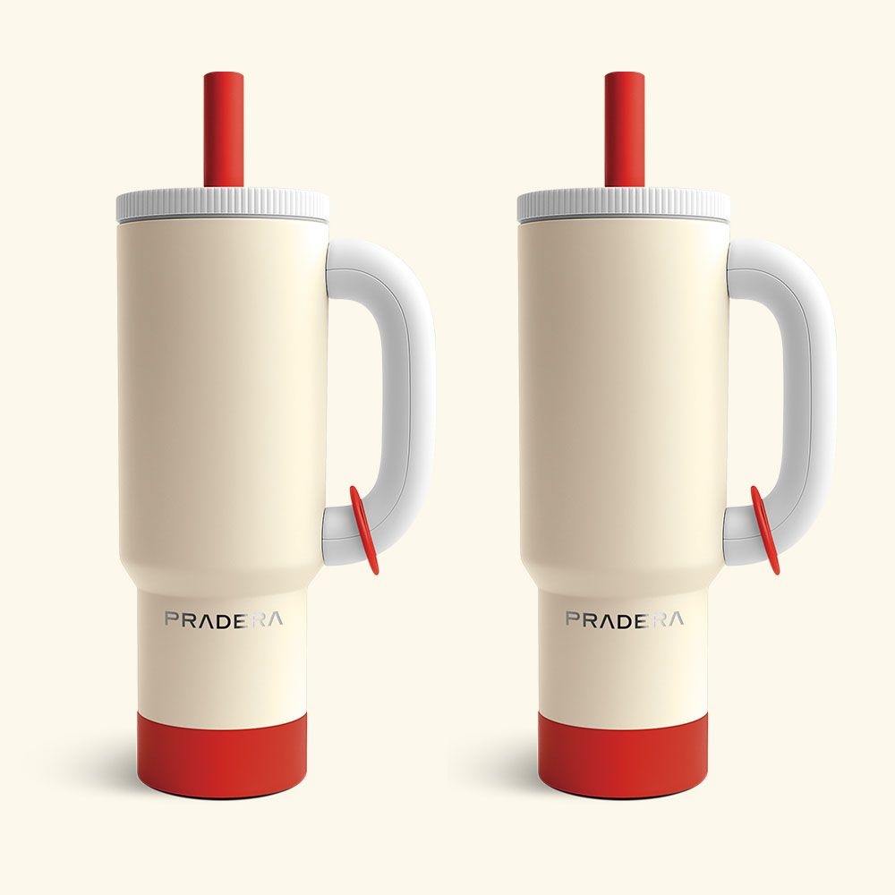 프라데라 1.2L 40oz 대용량 손잡이 보온보냉 텀블러 1+1