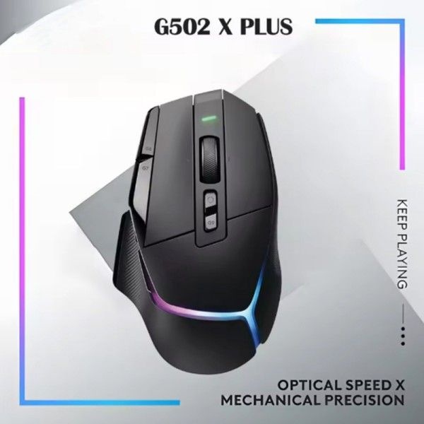마우스 G502 X 플러스 게이밍 라이트스피드 무선 기계식 RGB 광학
