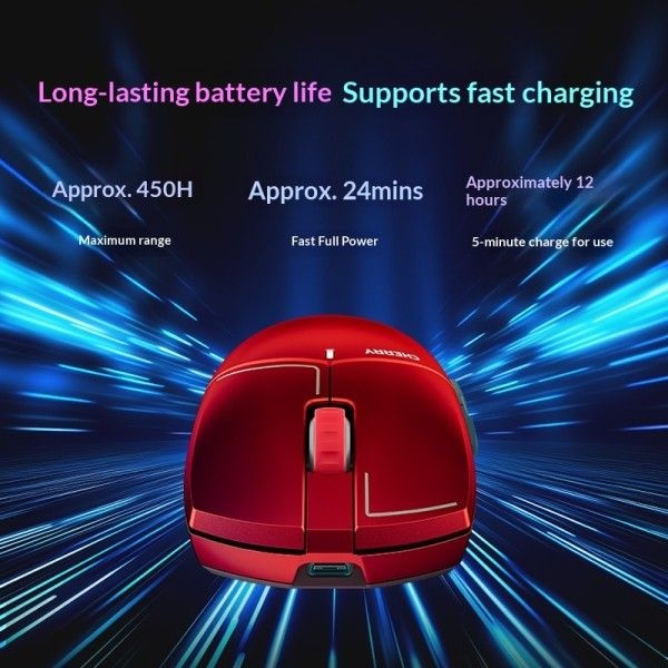 CHERRY MW5500 무선 게이밍 마우스 고속 충전 사무용 준비