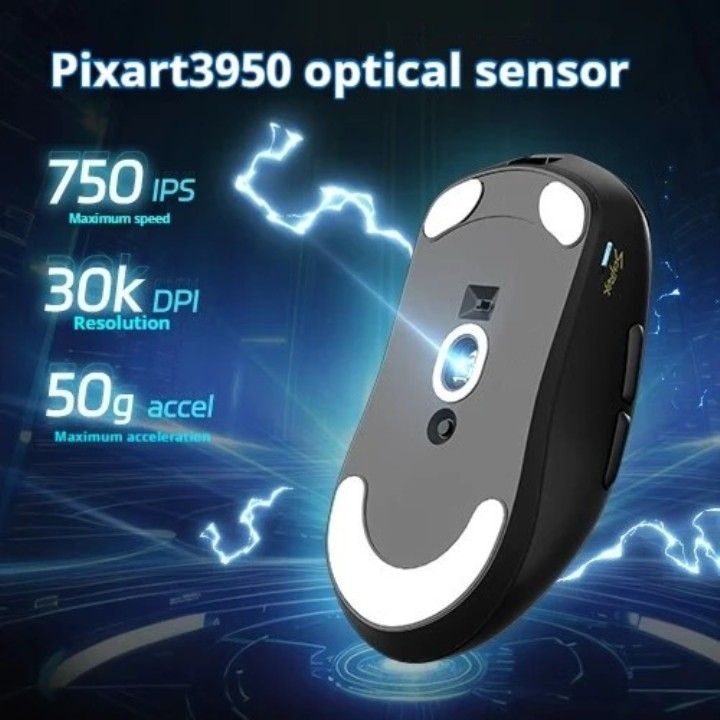 SCYROX V6 무선 마우스 듀얼 모드 경량 PAW3950 저지연